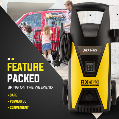 1800PSI Electric Pressure Washer with Attachments, Lightweight & Compact Design