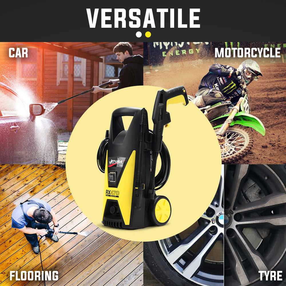 1800PSI Electric Pressure Washer with Attachments, Lightweight & Compact Design