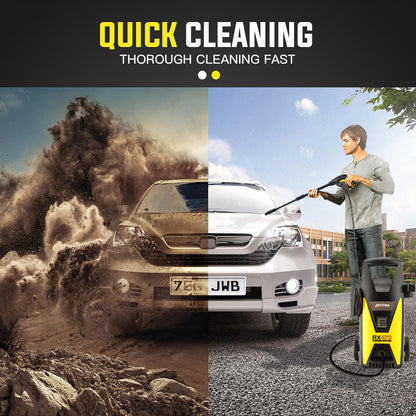 1800PSI Electric Pressure Washer with Attachments, Lightweight & Compact Design