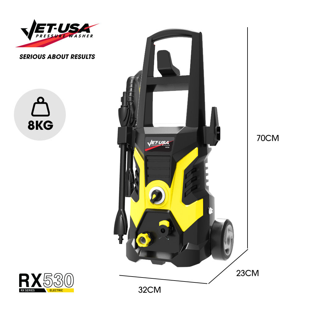 2400 PSI Electric Pressure Washer with 5m Hose, 3 Nozzles, and Detergent Bottle