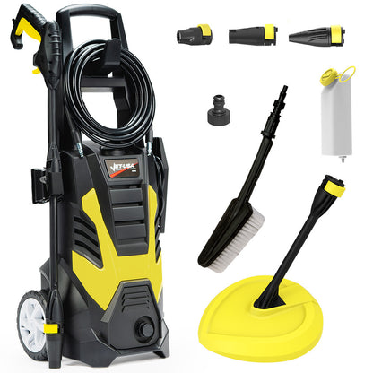 Electric Pressure Washer 2600 PSI, 2 Nozzles, Brush & Deck Cleaner, Detergent