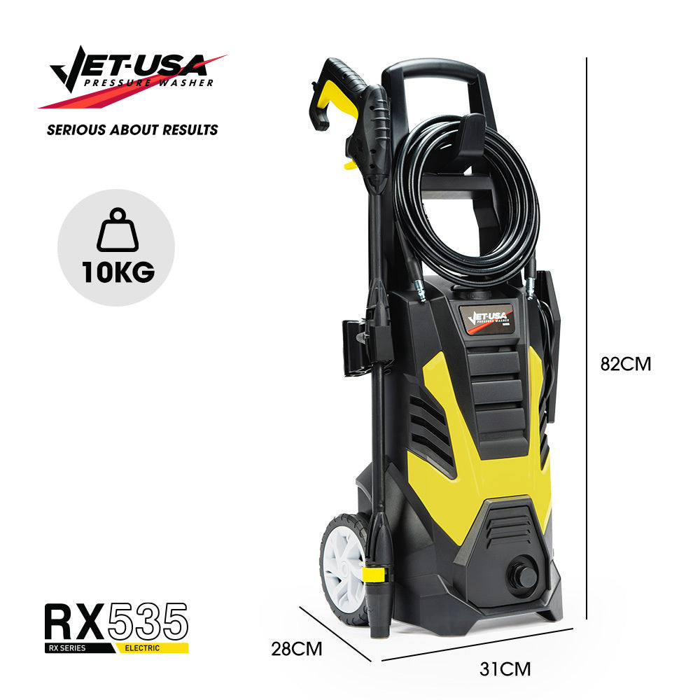 Electric Pressure Washer 2600 PSI, 2 Nozzles, Brush & Deck Cleaner, Detergent