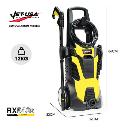 2900 PSI Electric Pressure Washer with 5m Hose & Versatile Attachments
