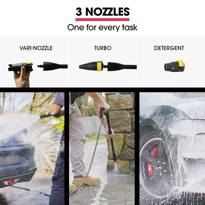 2800 PSI Electric Pressure Washer with 10m Hose & Attachments, 2.8m Reach