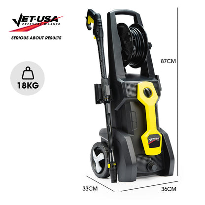 Electric Pressure Washer, 2100W, 207 Bar, Water Cooled, Versatile Attachments