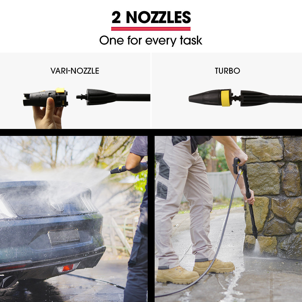 Electric Pressure Washer, 2100W, 207 Bar, Water Cooled, Versatile Attachments