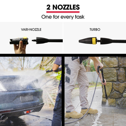 Electric Pressure Washer, 2100W, 207 Bar, Water Cooled, Versatile Attachments