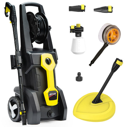 Electric Pressure Washer, 2100W, 207 Bar, Water Cooled, Versatile Attachments