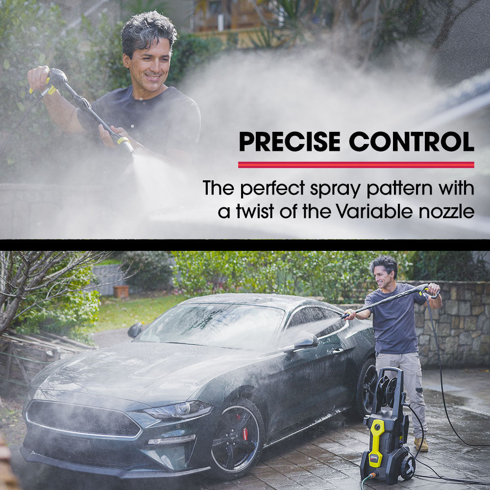 Electric Pressure Washer, 2100W, 207 Bar, Water Cooled, Versatile Attachments