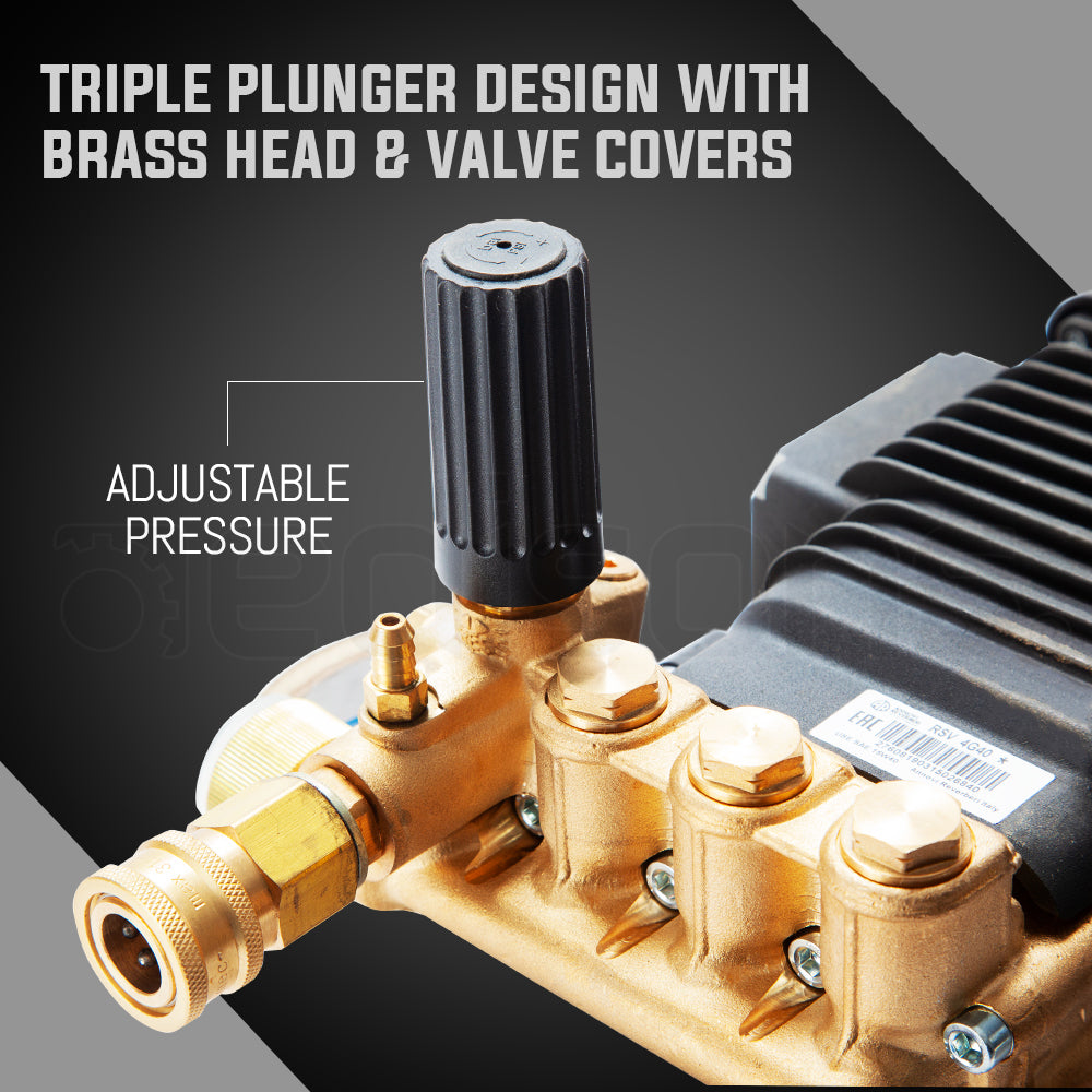 4000 PSI Triplex Plunger Pump with 4 gpm Output for 0.025 m Shaft Engines