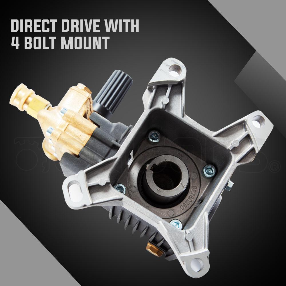 4000 PSI Triplex Plunger Pump with 4 gpm Output for 0.025 m Shaft Engines