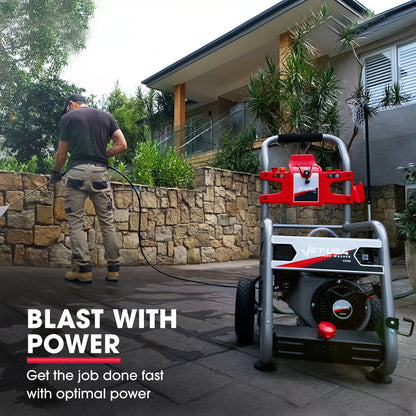 Petrol Pressure Washer with 0.76m Hose & Drain Cleaner, 7HP Engine, 30m Reach
