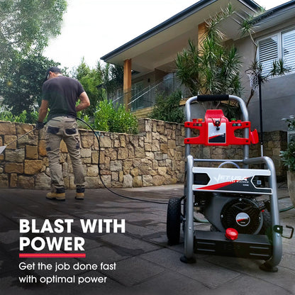 Petrol Power Washer 4800 PSI with 5 Nozzles, 7HP Engine, 0.25m Wheels