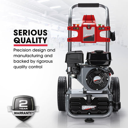 Petrol Pressure Washer with 30m Hose & Drain Cleaner, 7HP Engine - CX630