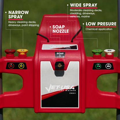 Petrol Pressure Washer with 30m Hose & Drain Cleaner, 7HP Engine - CX630