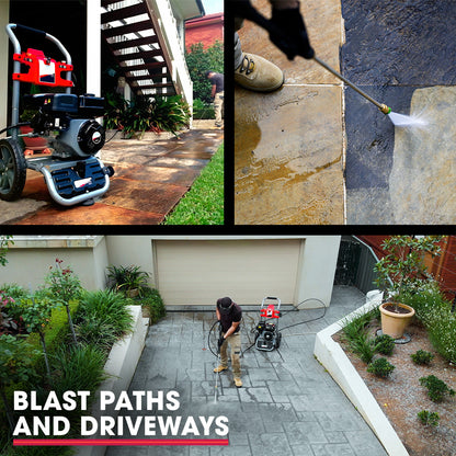Petrol Pressure Washer with 30m Hose & Drain Cleaner, 7HP Engine - CX630