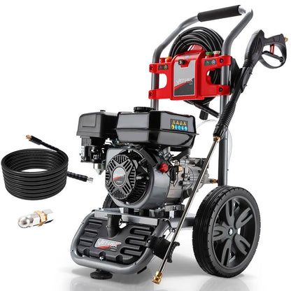 Petrol Pressure Washer with 30m Hose & Drain Cleaner, 7HP Engine - CX630