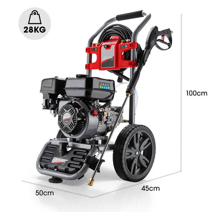 Petrol Pressure Washer with 30m Hose & Drain Cleaner, 7HP Engine - CX630