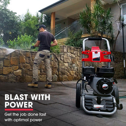4800 PSI Petrol Pressure Washer with 7HP Engine and 5 Nozzles, 1.8 Meter Hose