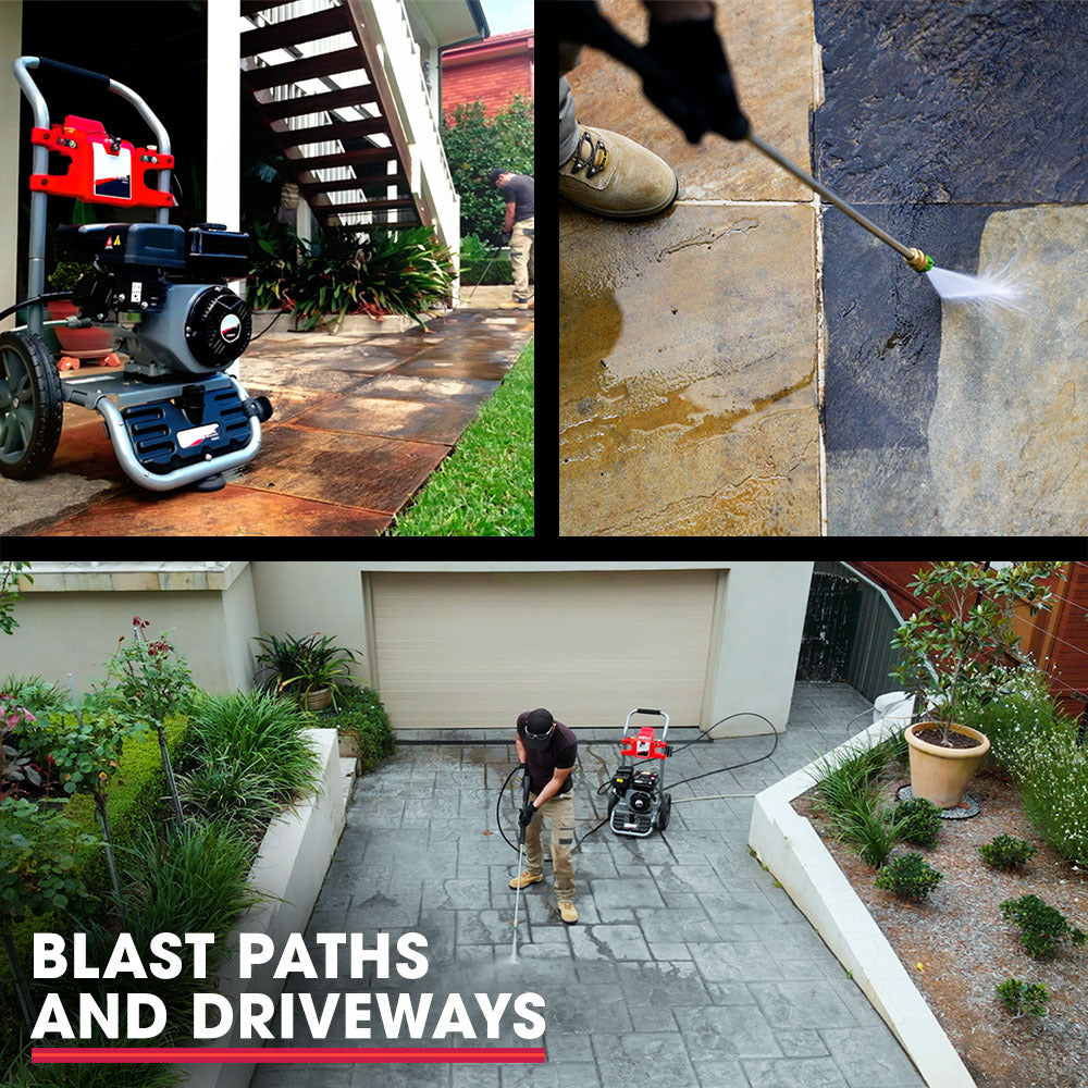 4800 PSI Petrol Pressure Washer with 7HP Engine and 5 Nozzles, 1.8 Meter Hose