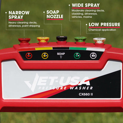 Petrol-Powered High Pressure Washer CX660 with 7HP Engine and Detergent Tank