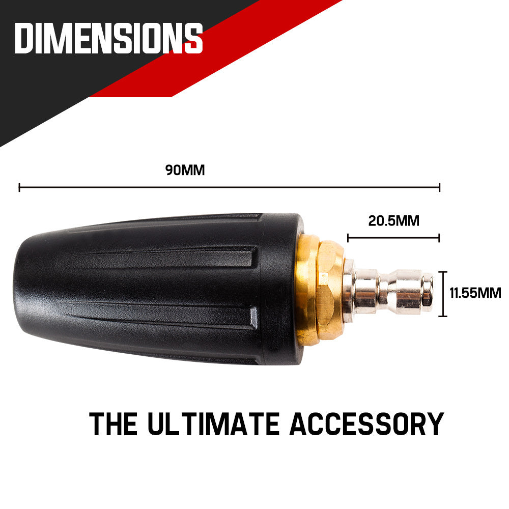 High-Pressure Turbo Nozzle for 5000PSI Pressure Washers - 0.01 Meter BSP Connect