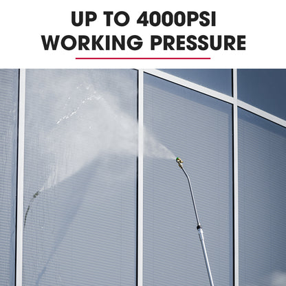 Telescopic Pressure Washer Wand Extension, 5.5m Reach, 4000 PSI, Quick Connect