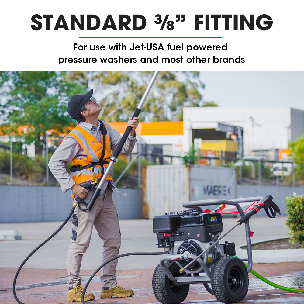 Telescopic Pressure Washer Wand Extension, 5.5m Reach, 4000 PSI, Quick Connect