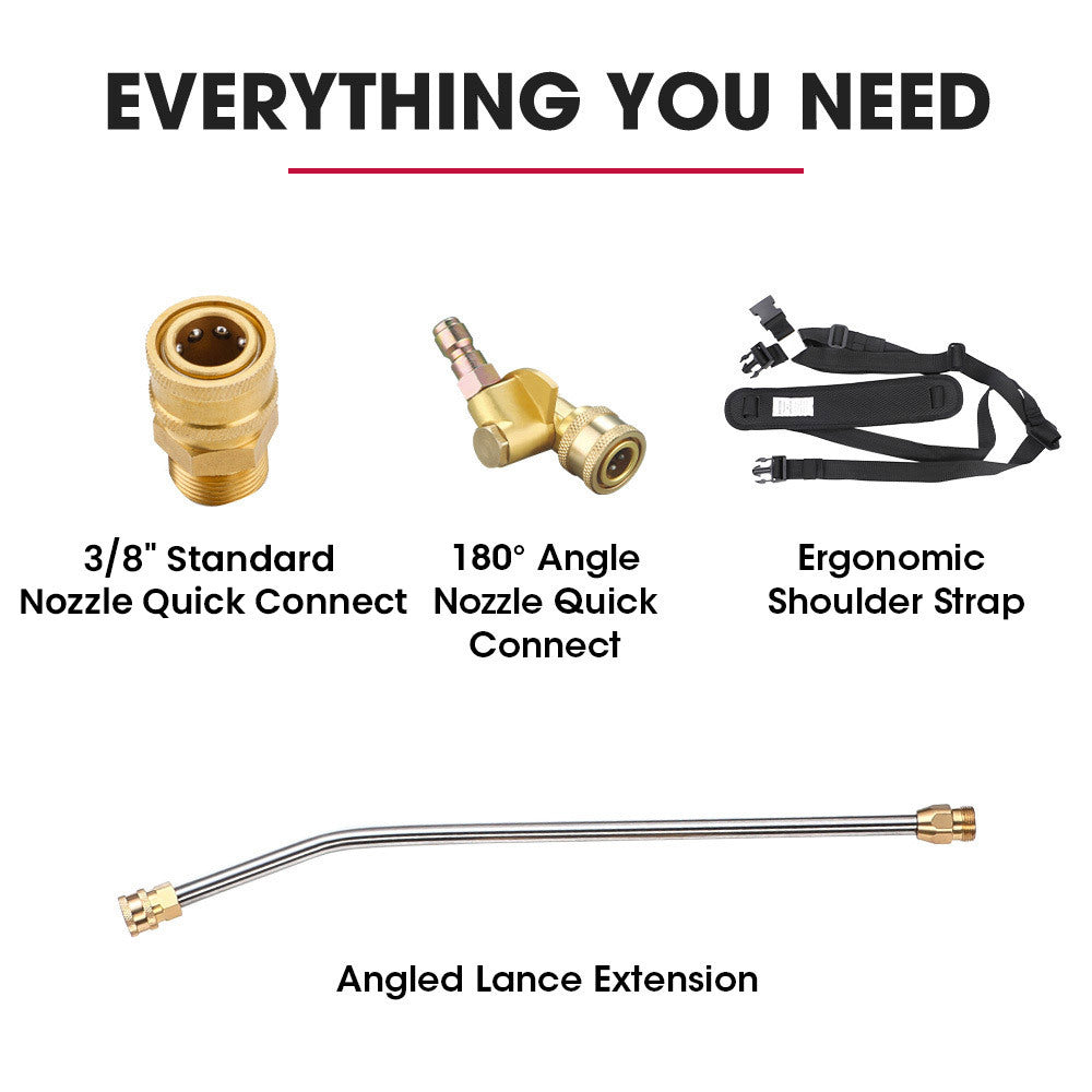 Telescopic Pressure Washer Wand Extension, 5.5m Reach, 4000 PSI, Quick Connect