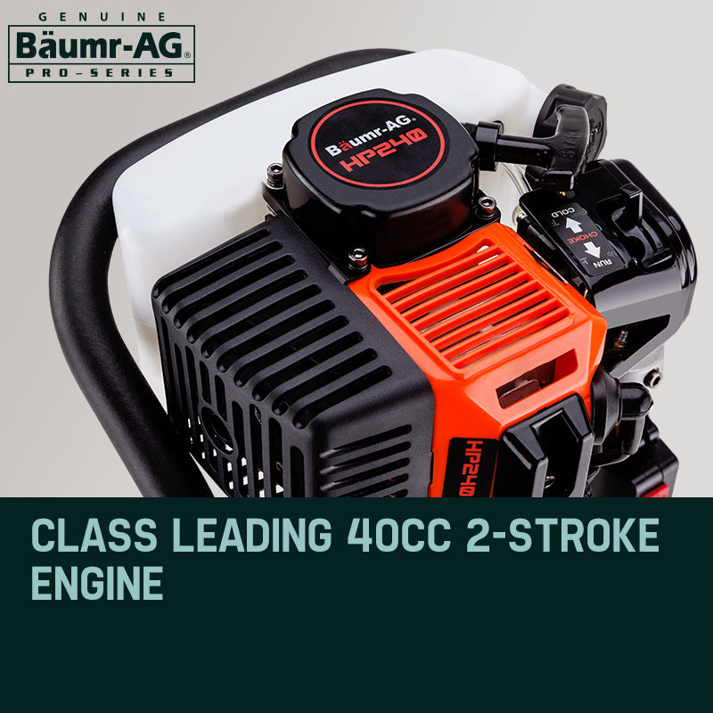 40cc 2-Stroke Petrol Post Driver with Vibration Absorption, 11kg, 0.075m Posts