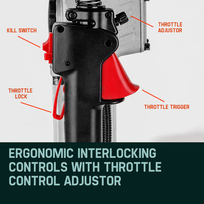 40cc 2-Stroke Petrol Post Driver with Vibration Absorption, 11kg, 0.075m Posts