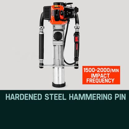 40cc 2-Stroke Petrol Post Driver with Vibration Absorption, 11kg, 0.075m Posts