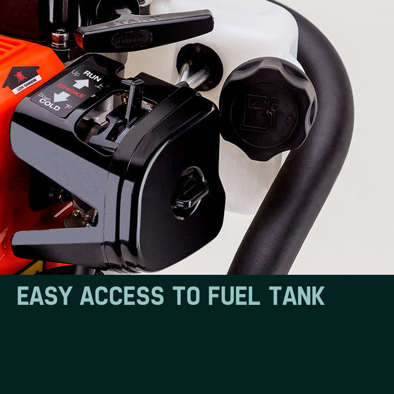 40cc 2-Stroke Petrol Post Driver with Vibration Absorption, 11kg, 0.075m Posts