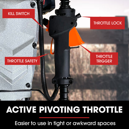 52cc 2-Stroke Petrol Post Driver with 2 Sockets, 1800BPM & 55J Impact Energy