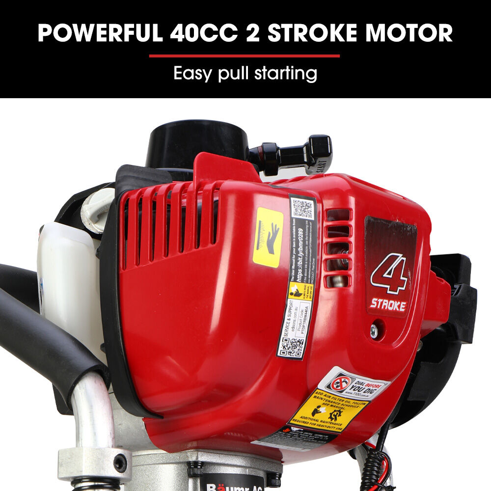 Petrol Post Driver with 4-Stroke Engine, Carry Case & 3 Sleeves, 38cc, 0.97m