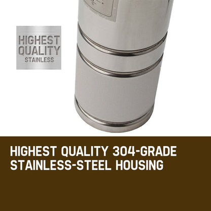 1HP Deep Well Submersible Pump, 83L/min, 90m Max Depth, Stainless Steel