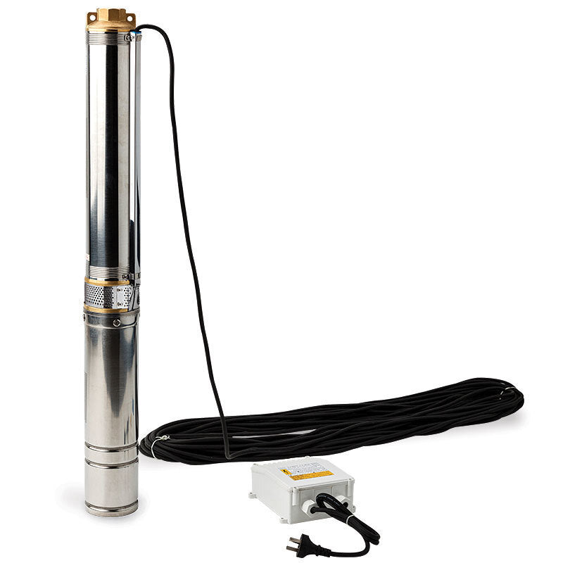 1HP Deep Well Submersible Pump, 83L/min, 90m Max Depth, Stainless Steel