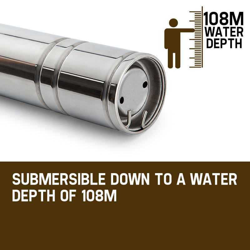 1.5HP Stainless Steel Submersible Bore Water Pump - 83L/min at 38m Depth