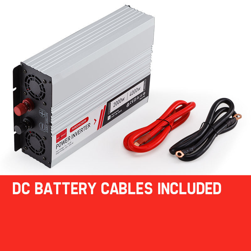 Pure Sine Wave Power Inverter 2000W/4000W for Caravan, Boat, Car, 12V to 240V