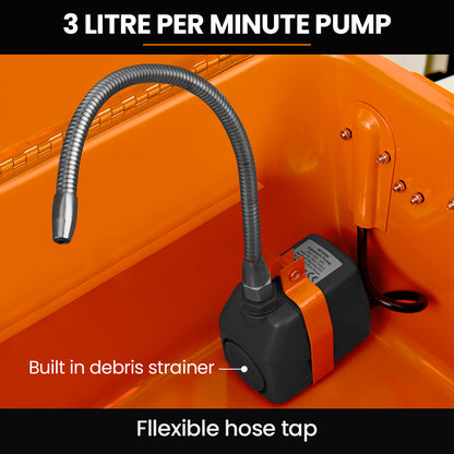 22L Auto Parts Washer for Small Garages - Durable Steel, Fire Safe Design