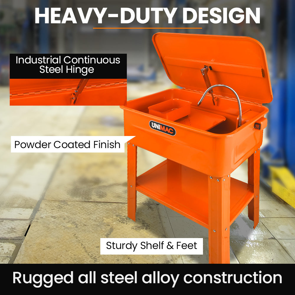 Heavy Duty 0.86m Multi-Purpose Auto Parts Washer with Removable Work Shelf