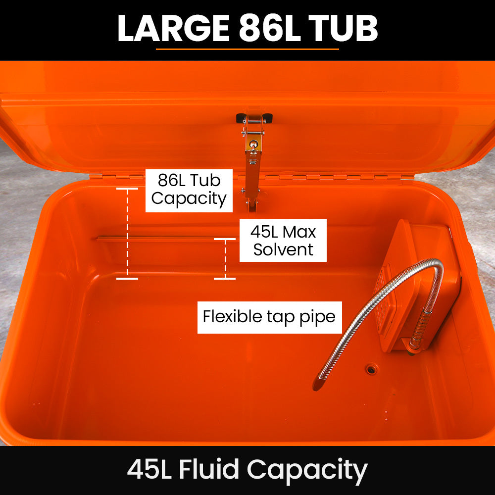 Heavy Duty 0.86m Multi-Purpose Auto Parts Washer with Removable Work Shelf