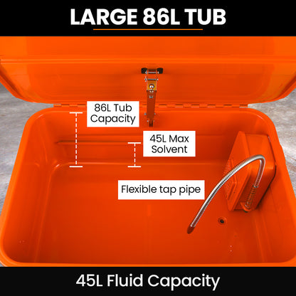 Heavy Duty 0.86m Multi-Purpose Auto Parts Washer with Removable Work Shelf