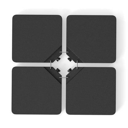 Patio Offset Umbrella Base 100 kg Capacity Heavy-Duty 4-Piece Square Plate Set