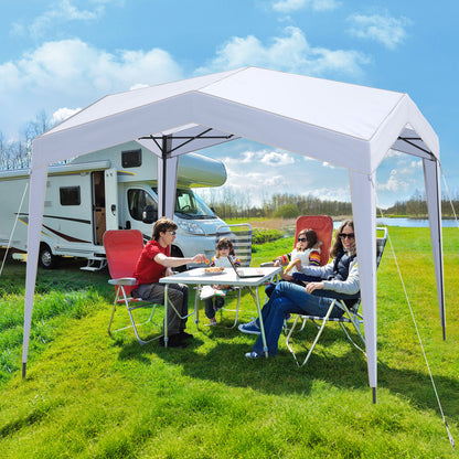 3 x 3 m Pop up Canopy Tent with 4 Sidewalls and Mesh Netting-White