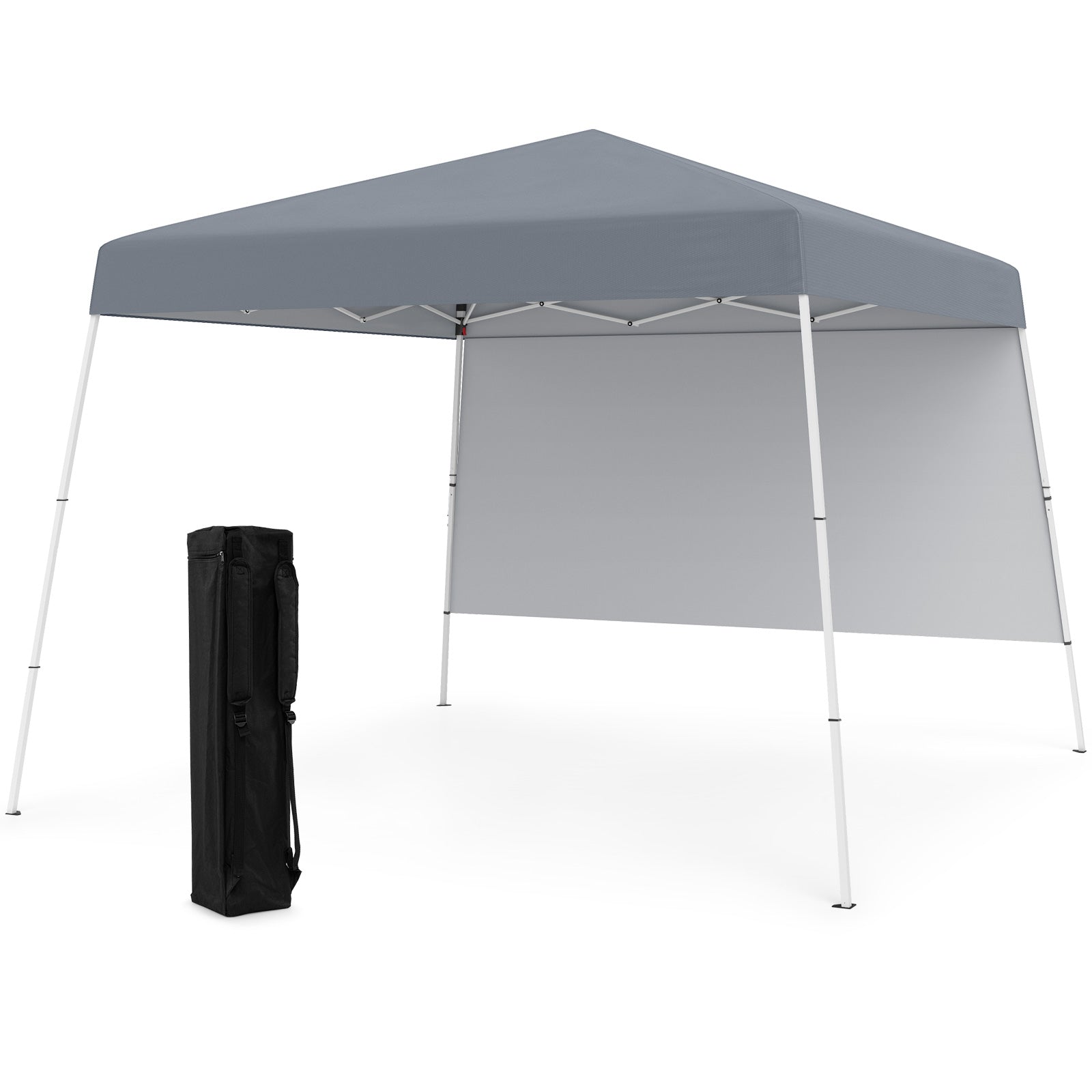 Pop up Canopy Tent with 1 Sidewall for Party Events Camping Picnic-Grey