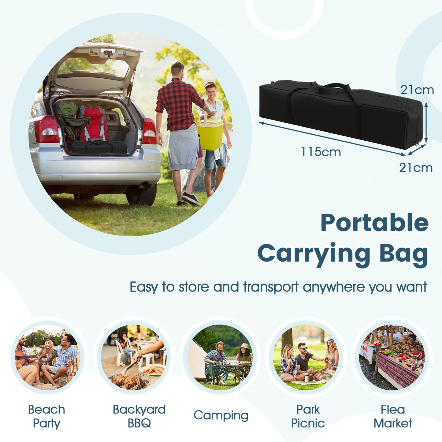 Pop up Canopy Tent with 2 Convertible Sidewalls and UPF50+ UV protection-White