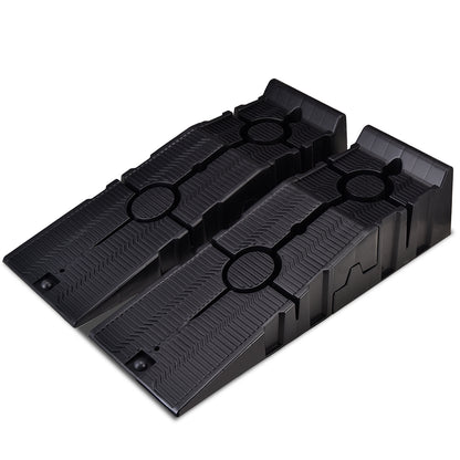 Heavy Duty 2 x 2.5T Car Ramps, 2.5m Load, 17cm Lift, Polypropylene Design