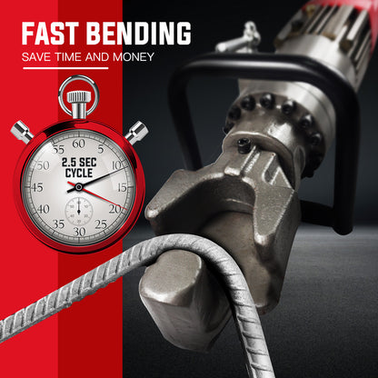 16mm 850W Hydraulic Rebar Bender with 2.5s Cycle Time, 14kg