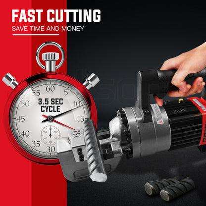 Hydraulic Rebar Cutter 22mm, 950W Motor, 12.5kg, 20 Tonne Force, 3.5s Cycle